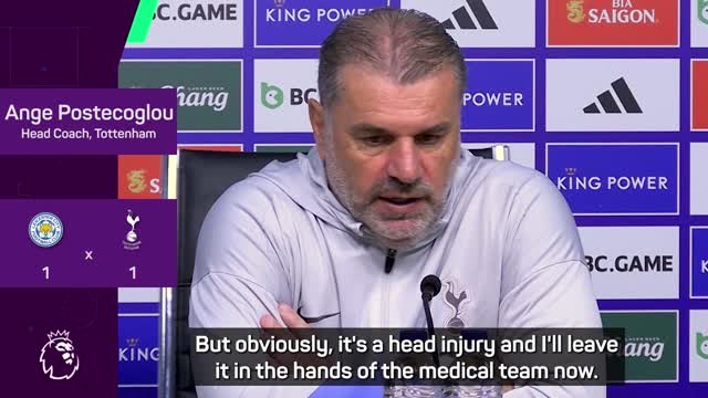 'Conscious and communicating' - Postecoglou issues update on Bentancur head injury