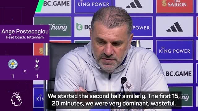 'Didn't get the reward our football deserved' - Postecoglou on Leicester draw