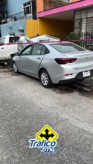 Aparatosa carambola sobre la calle Río Volga al cruce con Río Danubio en colonia Atlas, Guadalajara