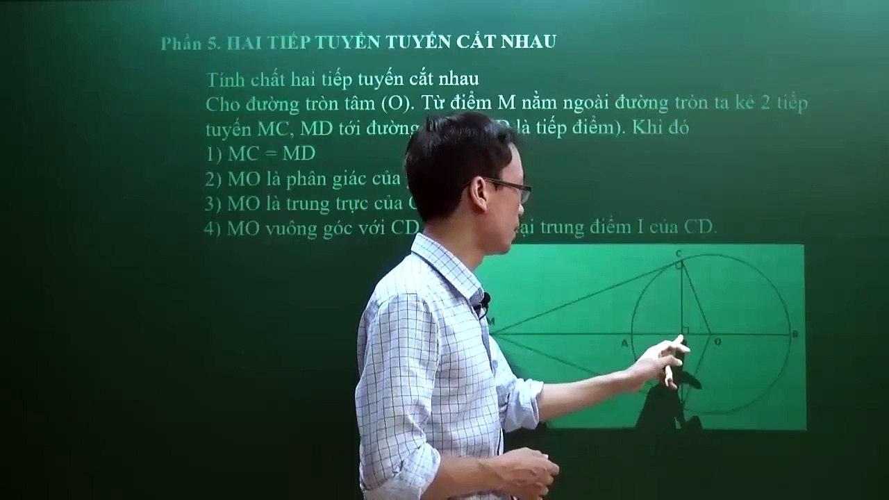 18. Bài 05. Tính chất hai tiếp tuyến cắt nhau. (Luyện thi vào 10 Chuyên Toán CT1 ) - HOCMAI 2024-05-19 16_14
