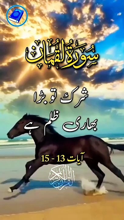 Surah Al Luqman verses 13-15 Urdu translat Short video Quran _shortvideo _youtubeshorts _shorts(720P_HD)