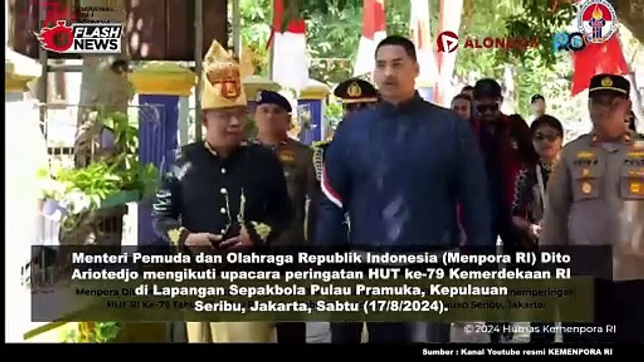 Menpora Dito Hadiri Peringatan HUT ke-79 RI di Pulau Pramuka, Kabupaten Kepulauan Seribu, Jakarta