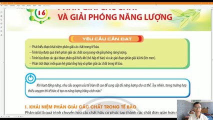 Audio_Sinh 10 Bài 16 Phân giải các chất và giải phóng năng lượng
