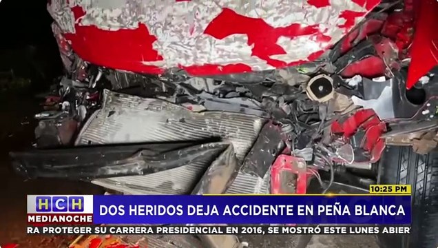 Triple colisión deja dos heridos en Peña Blanca, Cortés