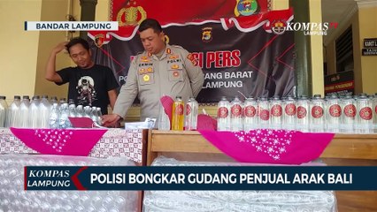 Polisi Bongkar Gudang Penjual Arak Bali di Lampung