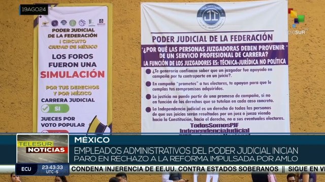 En México empleados administrativos del poder judicial inician paro