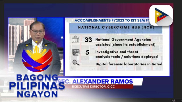Panayam kay Executive Director Usec. Alexander Ramos ng CICC patungkol sa Cybercrime Investigation and Coordination Center na naglunsad ng whole-of-society approach laban sa cybercrime