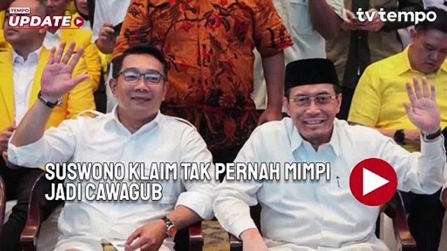 Suswono Klaim Tak Pernah Mimpi Jadi Cawagub Jakarta Dampingi Ridwan Kamil