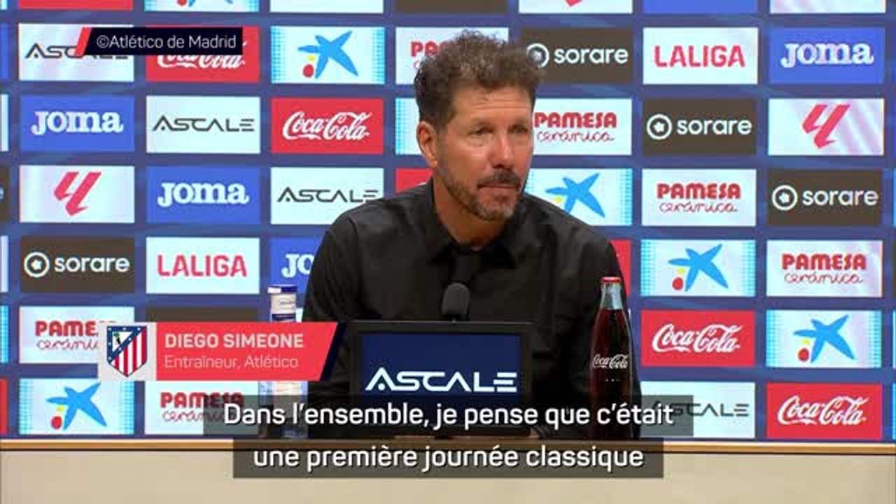 Atlético - Simeone regrette les erreurs individuelles sur des buts évitables