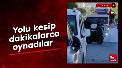 Bursa'da düğün konvoyu terörü
