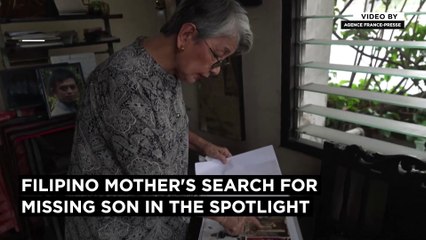 Filipino mother's search for missing son in the spotlight