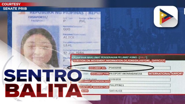 Alice Guo, posibleng ilegal na umalis ng bansa ayon sa B.I.; DOJ, tiniyak na pananagutin ang mga mapatutunayang nagpabaya