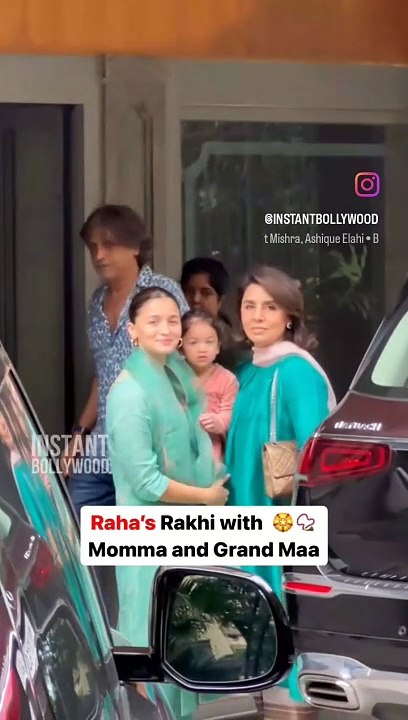 Raha's Rakhi with momma and grand ma.