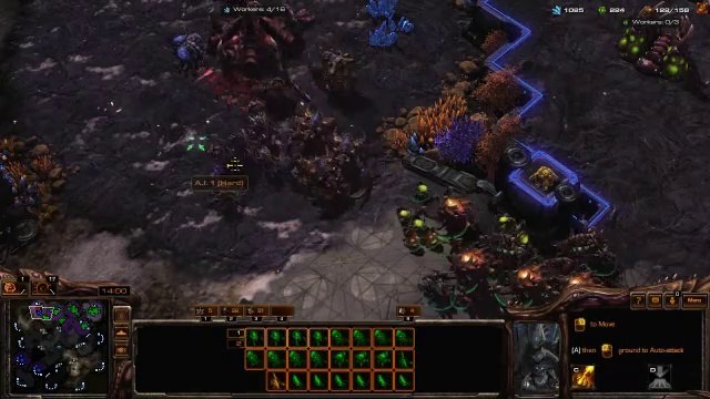 [StarCraft 2] No.0238 Normal-Level ZERG player fights A.I., LOSS [Roach Warren Day]