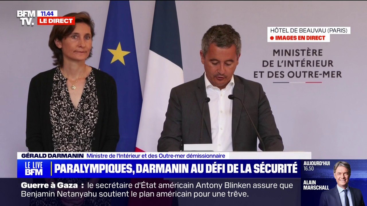 Jeux paralympiques: "L'intégralité des athlètes israéliens et des arbitres seront protégés 24h/24", affirme Gérald Darmanin