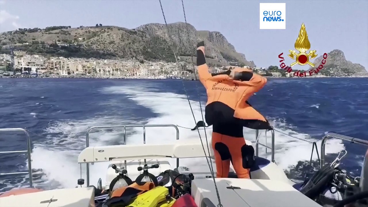 Se reanuda la búsqueda de los desaparecidos en el naufragio de un velero de lujo frente a Sicilia