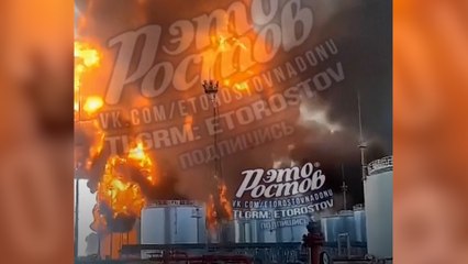 Arde un almacén de combustible en Rusia tras el ataque de un dron ucraniano