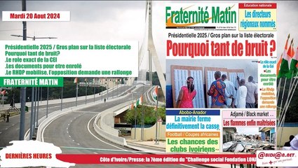 Titrologue du 20 Aout 2024 : Présidentielle 2025 : Gros plan sur la liste électorale Pourquoi tant de bruit?