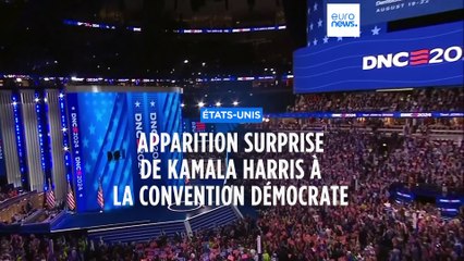 États-Unis : Kamala Harris fait une apparition surprise à la Convention démocrate