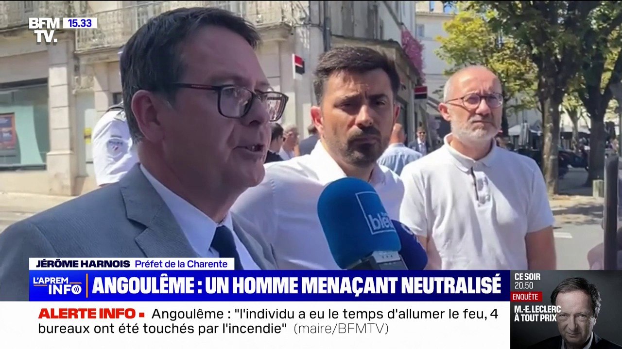 "Un homme de 46 ans (…) inconnu des services ": le préfet de la Charente détaille le profil de l'assaillant présumé de la mairie d'Angoulême