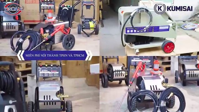 Máy rửa xe cao áp Kumisai xịt siêu mạnh, giá mềm nhất