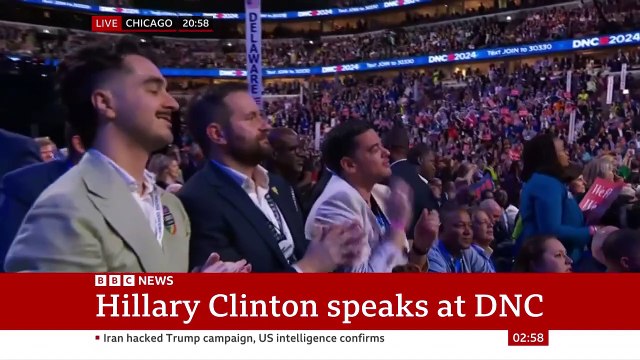 DNC Hillary Clinton tells Democrats Kamala Harris writing a new chapter BBC News