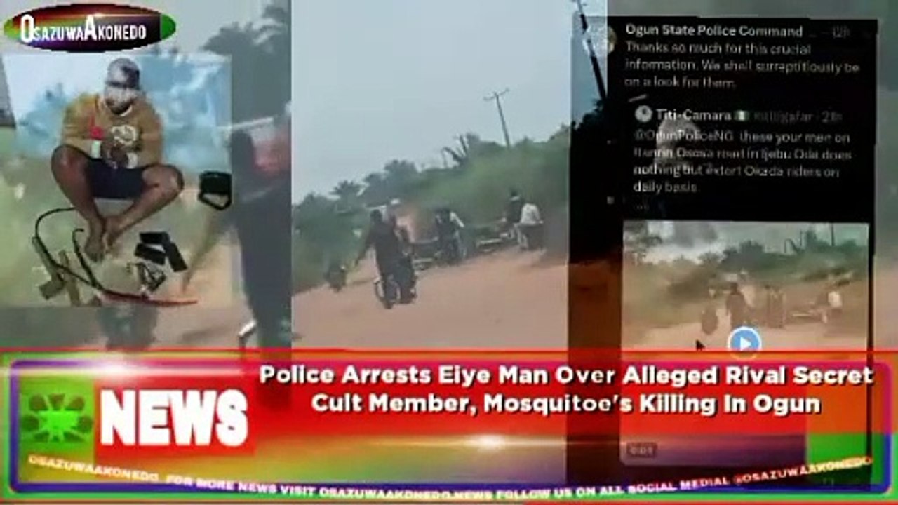 Police Arrests Eiye Man Over Alleged Rival Secret Cult Member, Mosquitoe's Killing In Ogun ~ OsazuwaAkonedo