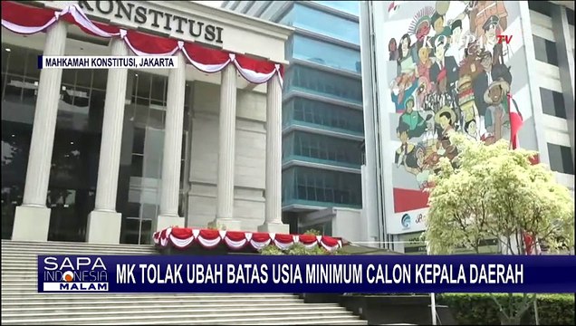 MK Resmi Tolak Mengubah Batas Usia Minimun Calon Kepala Daerah