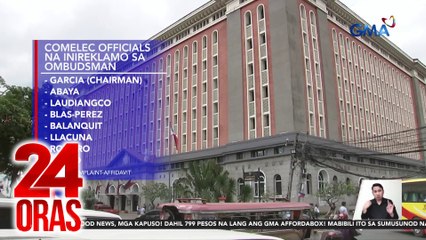 Comelec Chairperson Garcia, inireklamo sa Ombudsman dahil sa pagkiling umano sa MIRU | 24 Oras