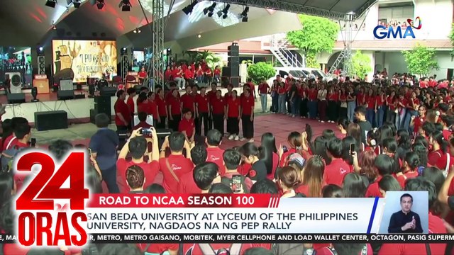 San Beda University at lyceum of the Philippines University, nagdaos na ng pep rally | 24 Oras