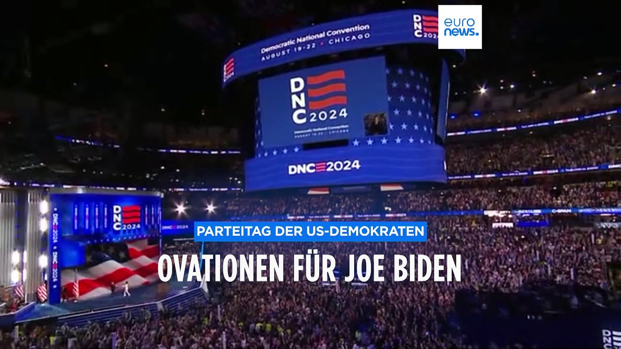 Jubel auf dem Parteitag: Demokraten feiern Joe Biden als Helden