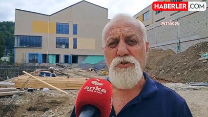 Artvin'de okul inşaatının yanına spor müdürlüğü binası tepki çekti