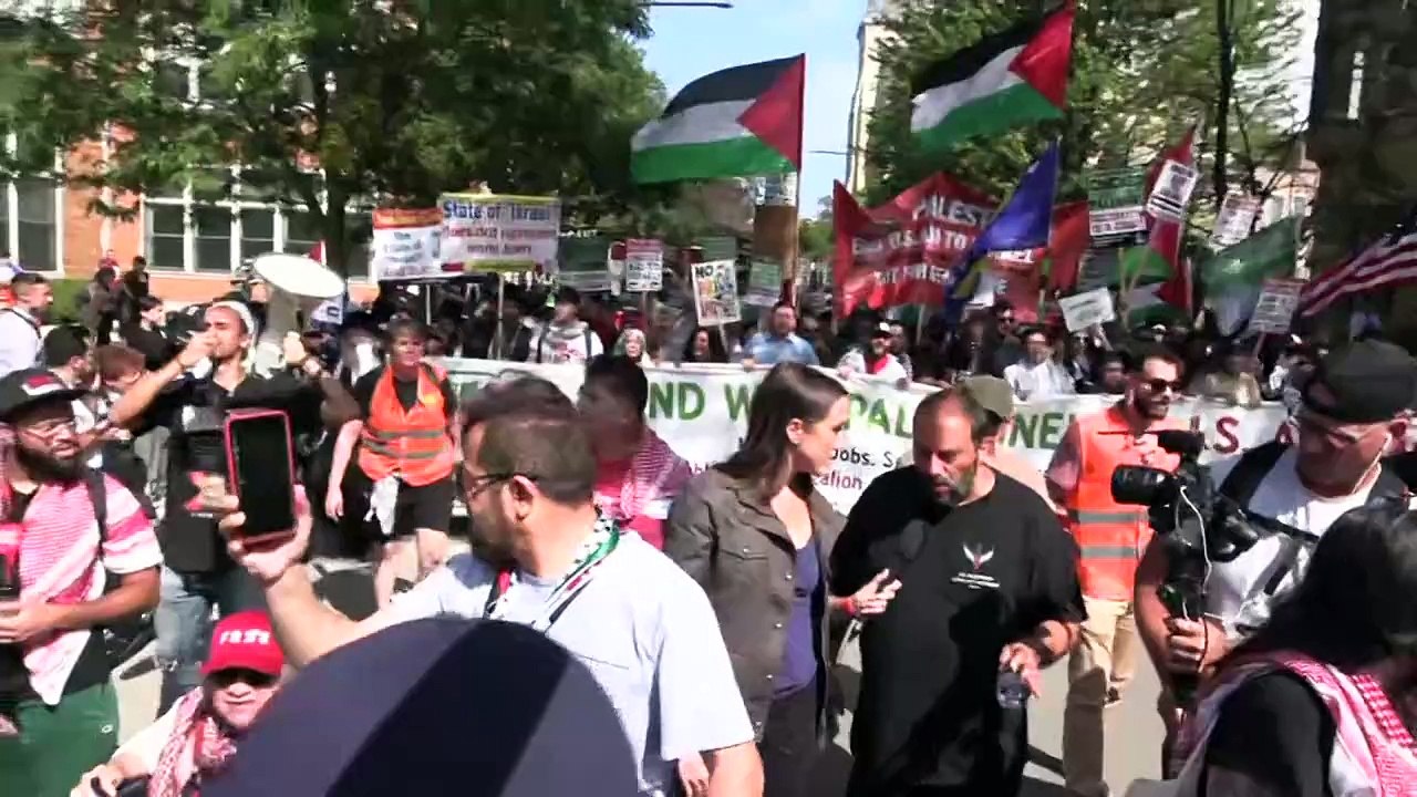 Parteitag der US-Demokraten: Pro-Palästinensische Proteste in Chicago