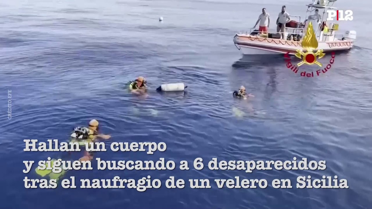 Hallan un cuerpo y siguen buscando a 6 desaparecidos tras el naufragio de un velero en Sicilia