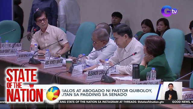 DILG Sec. Abalos at abogado ni Pastor Quiboloy, nagkasagutan sa pagdinig sa Senado | SONA