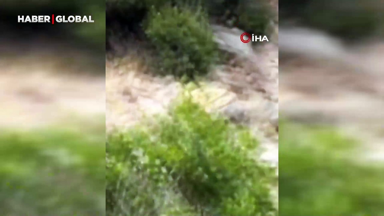 Spor olsun diye kayalıklara çıktı, mahsur kaldı