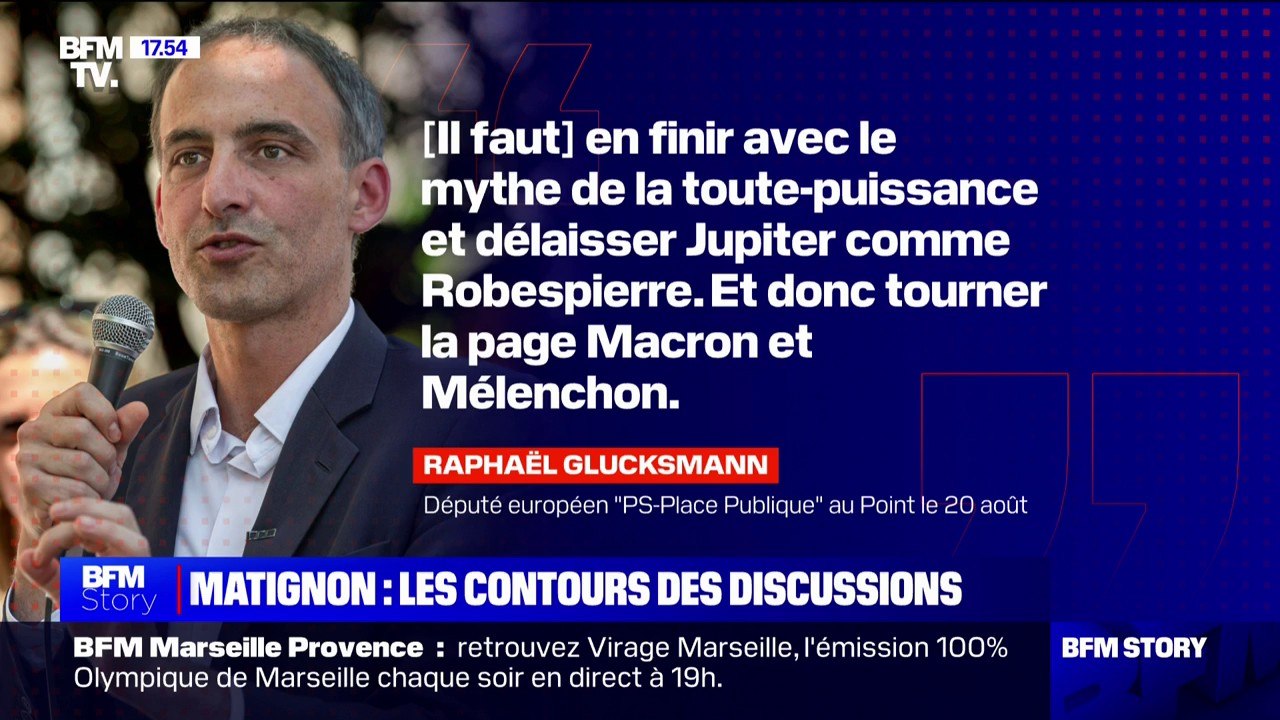 Dans une interview au Point, Raphaël Glucksmann appelle à "tourner la page Macron et Mélenchon"