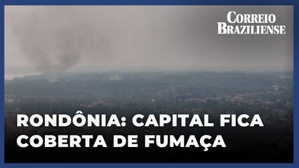 Capital de Rondônia fica coberta de fumaça