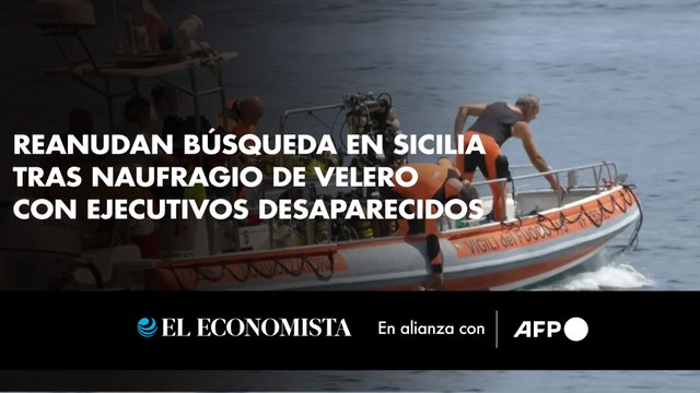 Reanudan búsqueda en Sicilia tras naufragio de velero con ejecutivos desaparecidos
