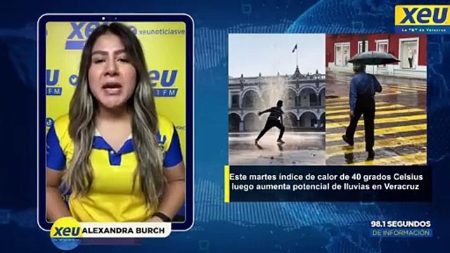 Este martes índice de calor de 40 grados Celsius, luego aumenta potencial de lluvias en Veracruz