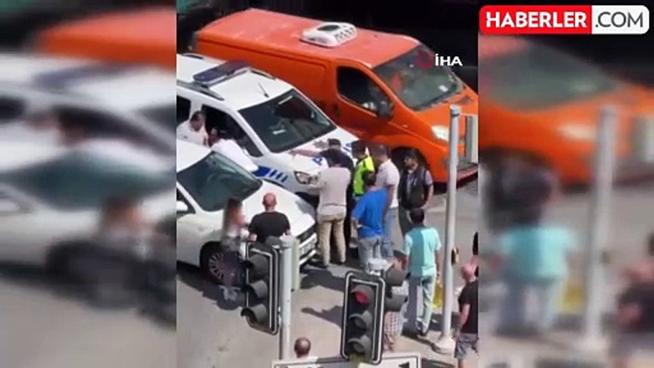 İzmir'de polise saldıran araç sürücüsü gözaltına alındı
