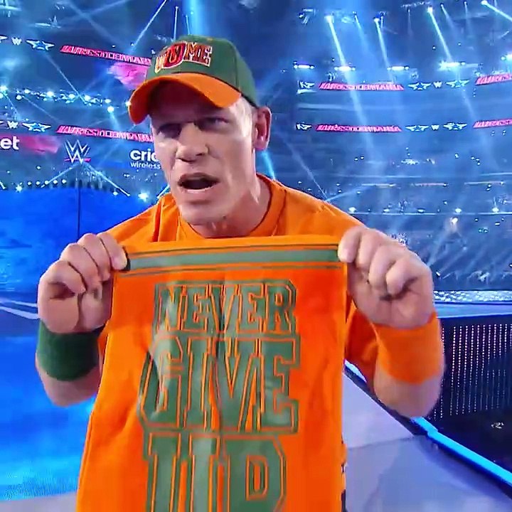 WWE - John Cena made a huge surprise return at _WrestleMania to team up with The Rock_(HD)