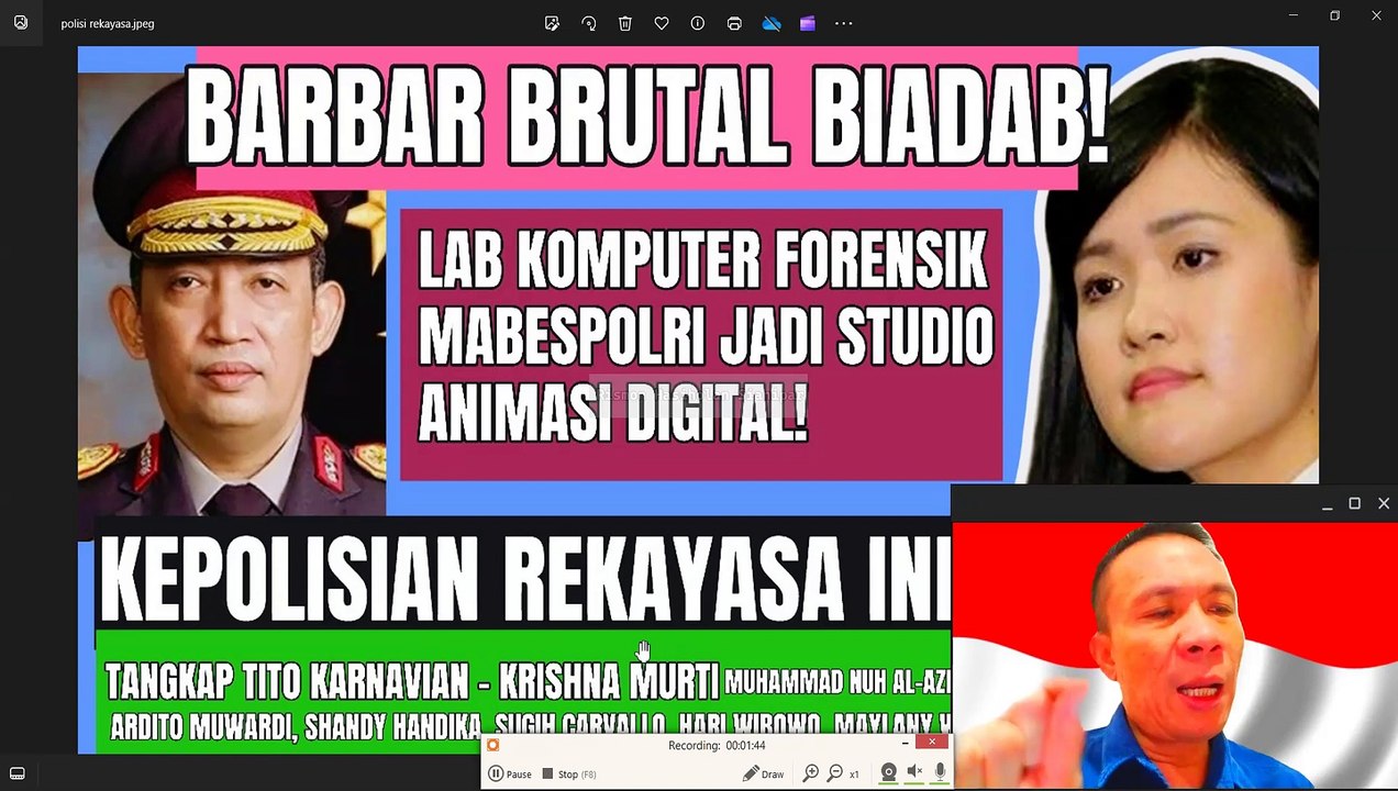 KEPOLISIAN REKAYASA INDONESIA: BARBAR BRUTAL BIADAB REKAYASA VIDEO CCTV JESSICA WONGSO