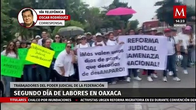 Bloquean vialidades trabajadores del CJPF en segundo día de paro