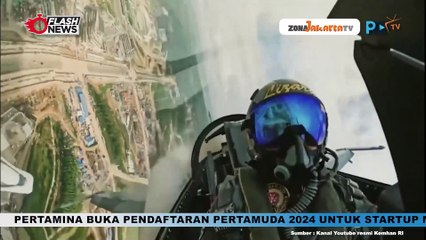 AKSI F-16 TNI AU BELAH LANGIT IKN DALAM RANGKAIAN HUT RI KE-79 PUKAU PENONTON