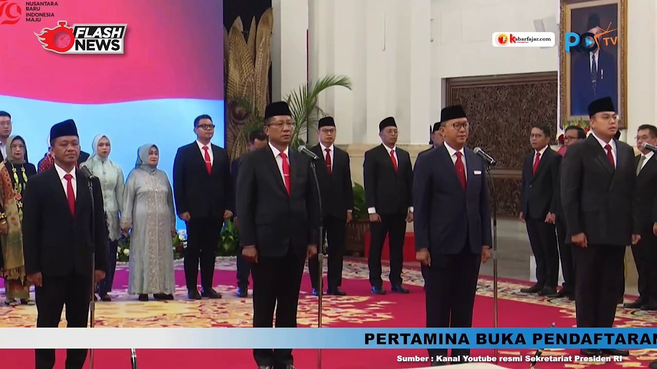 Presiden Jokowi Lantik 3 Menteri dan 1 Wakil Menteri Kabinet Indonesia Maju Sisa Masa Jabatan Periode Tahun 2019-2024