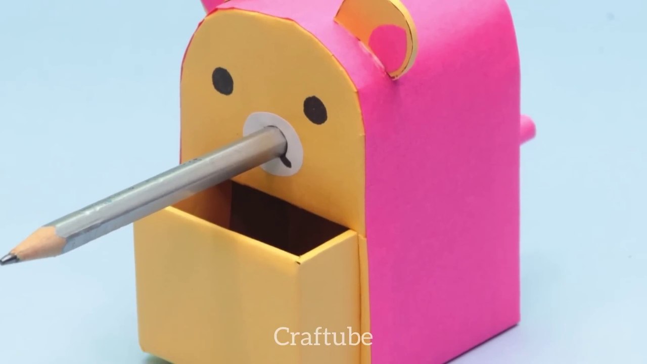 DIY cute Teddy pencil sharpener easy || How to make cute Sharpener box from cardboard