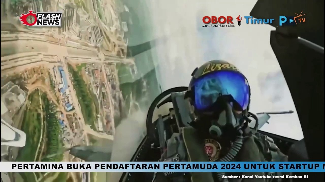 Aksi Pesawat Tempur F-16 TNI AU Belah Langit IKN Dalam Rangkaian HUT RI ke-79