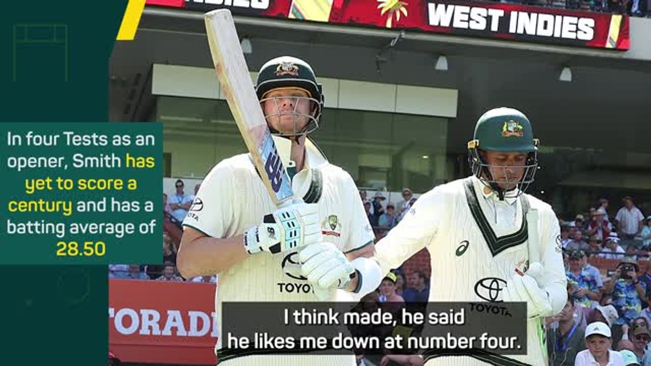 Smith says Khawaja 'likes him down at four', with India blockbuster looming