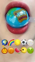 asmr EARTH BALL GUMMY eating
